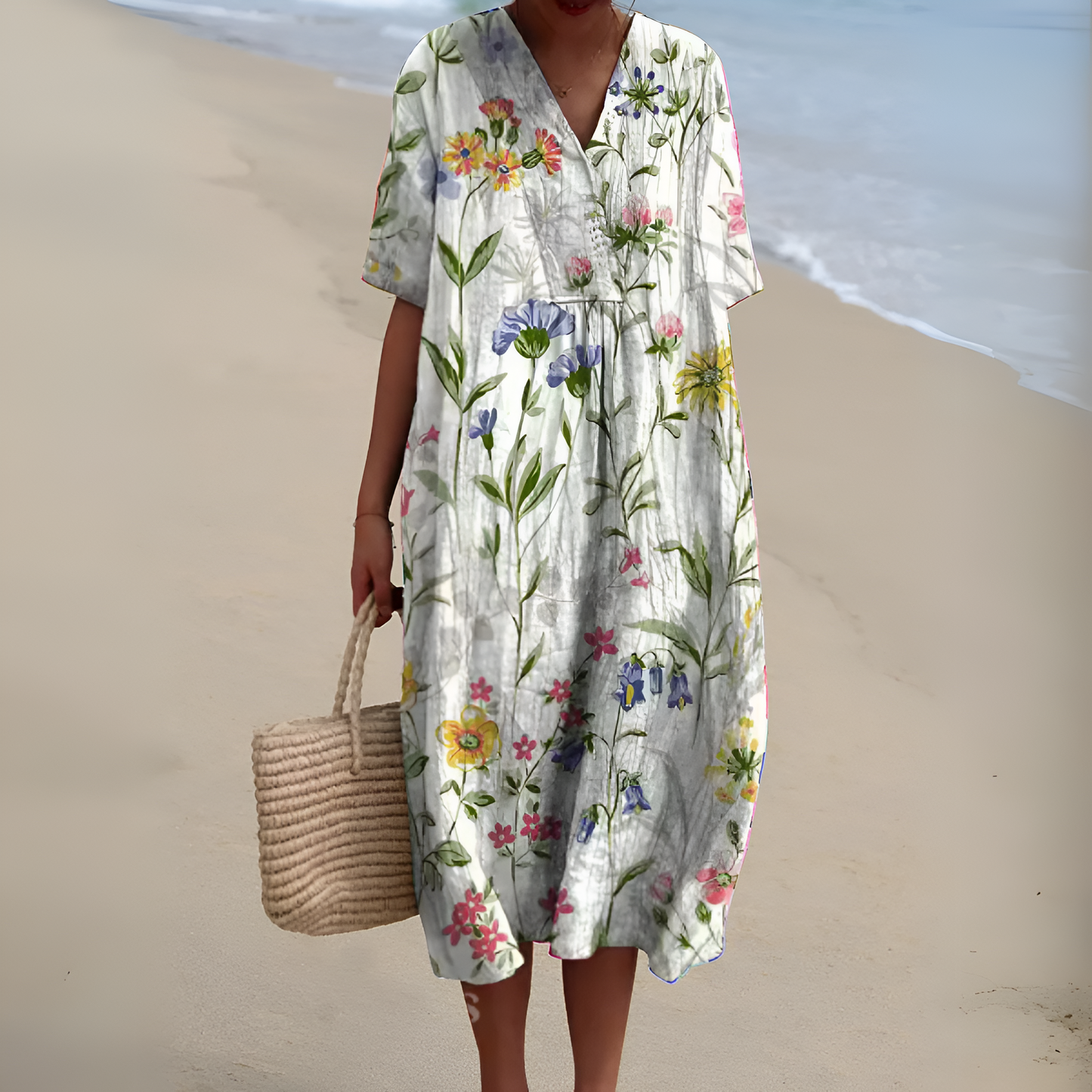 Nicole™ | Zomerjurk met Bloemen