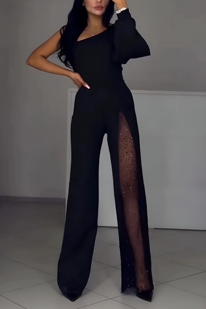 Isa™ | Jumpsuit met wijde pijpen