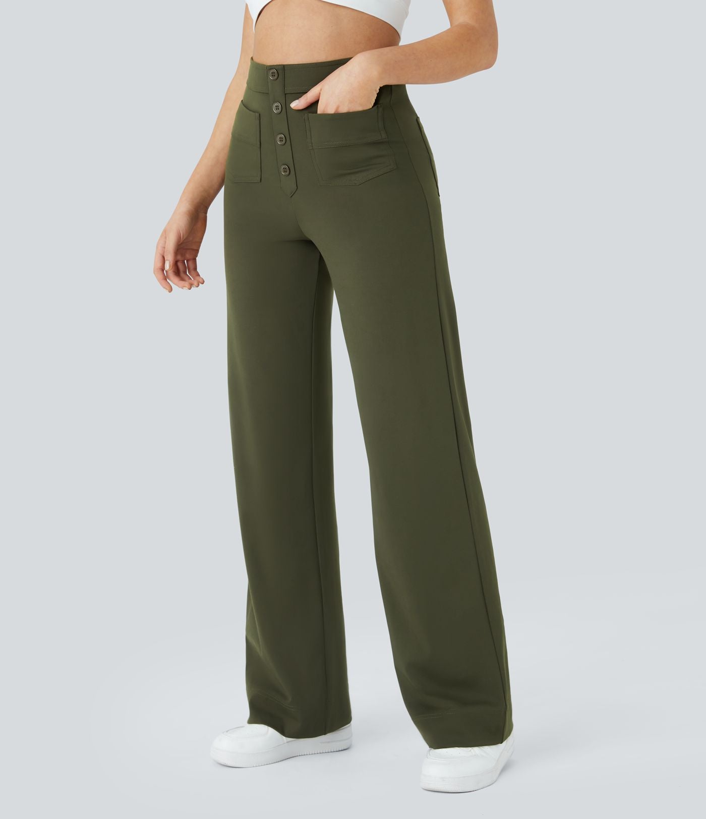 NOËLLE™ | Elastische Broek met hoge Taille