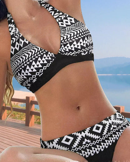 Laluna™ | Bikini met bloemen- en geometrische print
