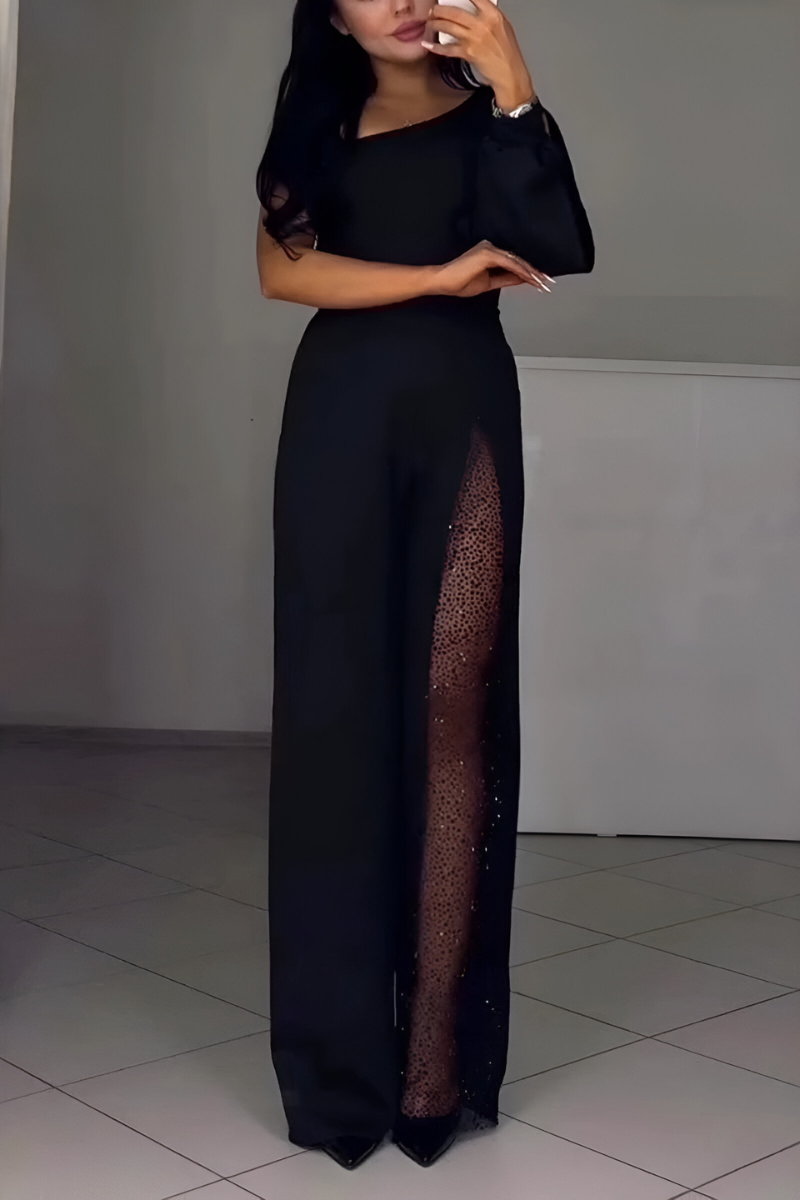 Isa™ | Jumpsuit met wijde pijpen