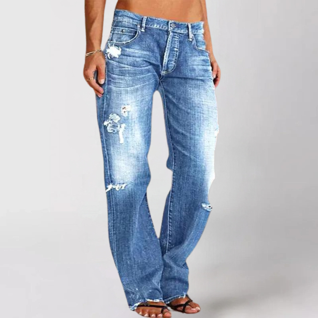 NOËLLE™ | Denimjeans met Wijde Pijpen