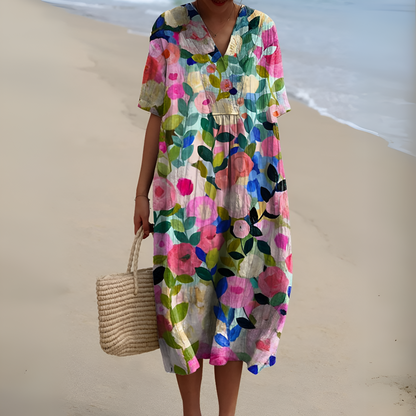 Nicole™ | Zomerjurk met Bloemen