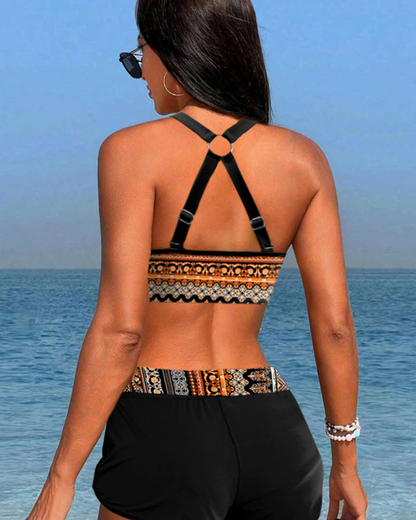 Lulu™ | Hoge taille bikini met geometrische print