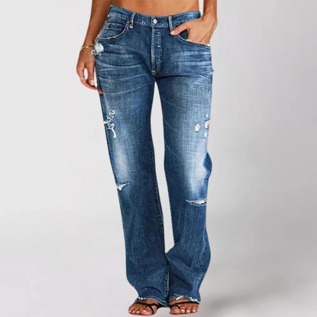 NOËLLE™ | Denimjeans met Wijde Pijpen