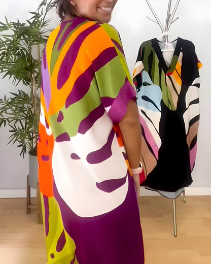Sarah™ | Zomerse Jurk met Bladprint