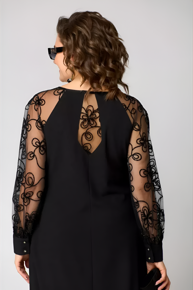 Elara™ | Elegante Jurk met Kanten Mouwen