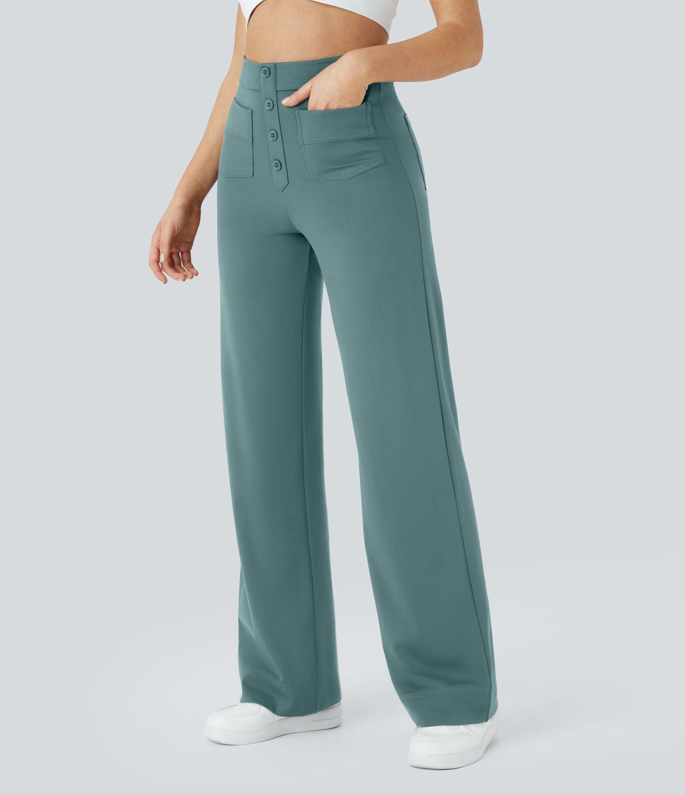NOËLLE™ | Elastische Broek met hoge Taille