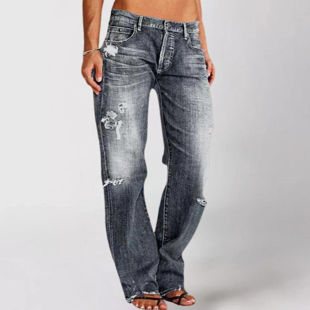 NOËLLE™ | Denimjeans met Wijde Pijpen