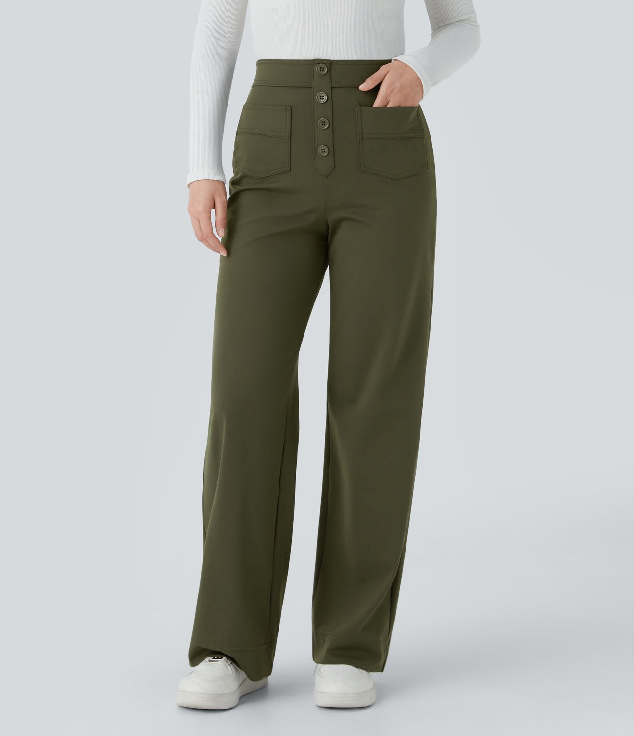 NOËLLE™ | Elastische Broek met hoge Taille
