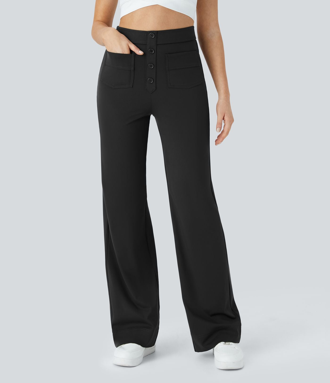 NOËLLE™ | Elastische Broek met hoge Taille