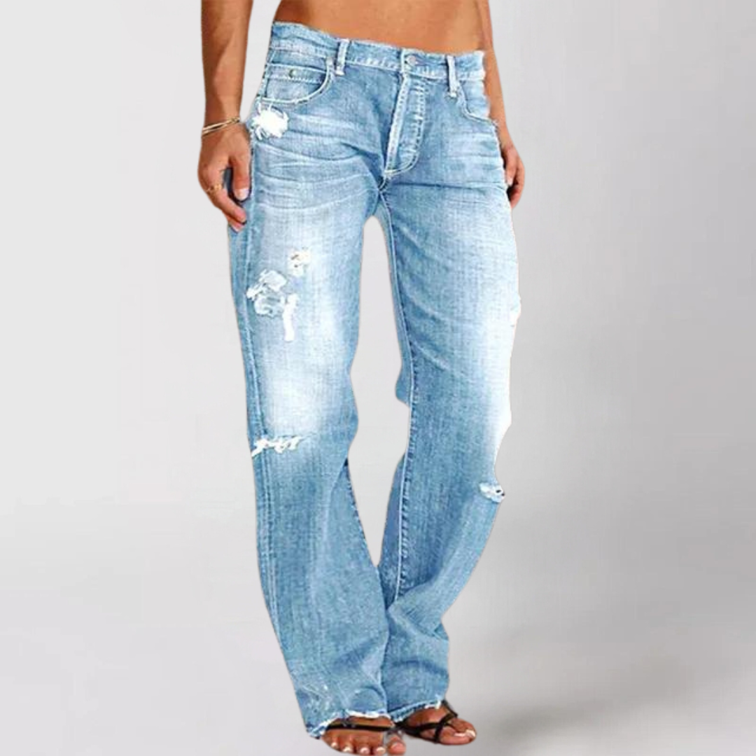 NOËLLE™ | Denimjeans met Wijde Pijpen