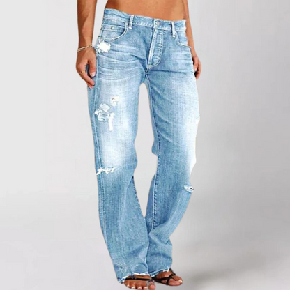 NOËLLE™ | Denimjeans met Wijde Pijpen