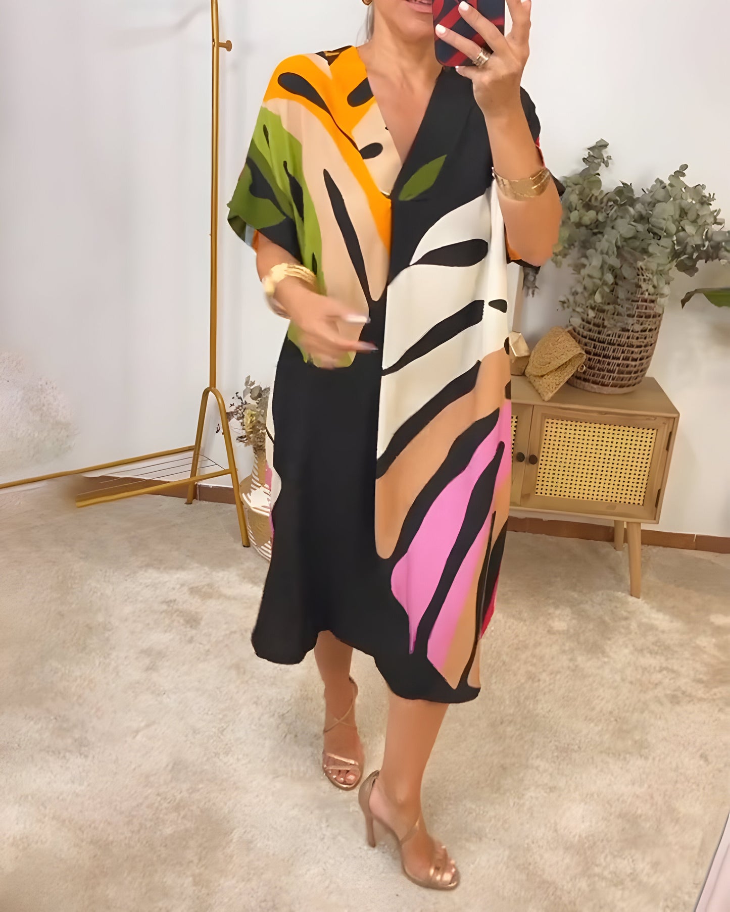Sarah™ | Zomerse Jurk met Bladprint