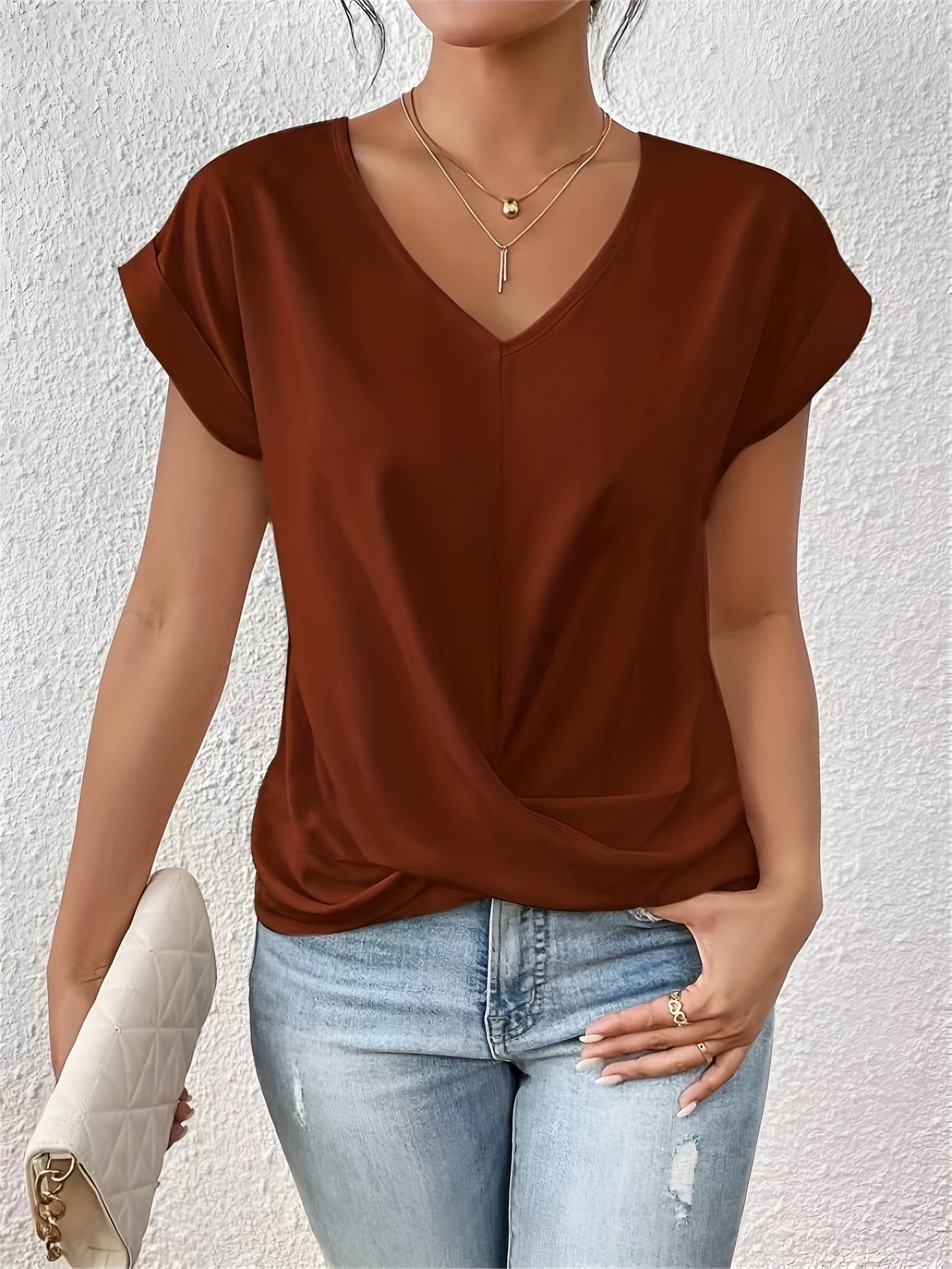 NOËLLE™ | Casual T-shirt met sweetheart halslijn