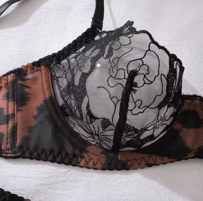 Leona™ | 5-Delige Lingerieset met Luipaardprint en Kant