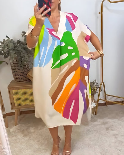 Sarah™ | Zomerse Jurk met Bladprint
