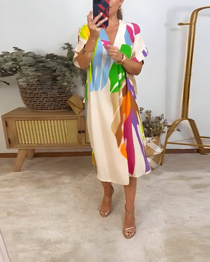 Sarah™ | Zomerse Jurk met Bladprint