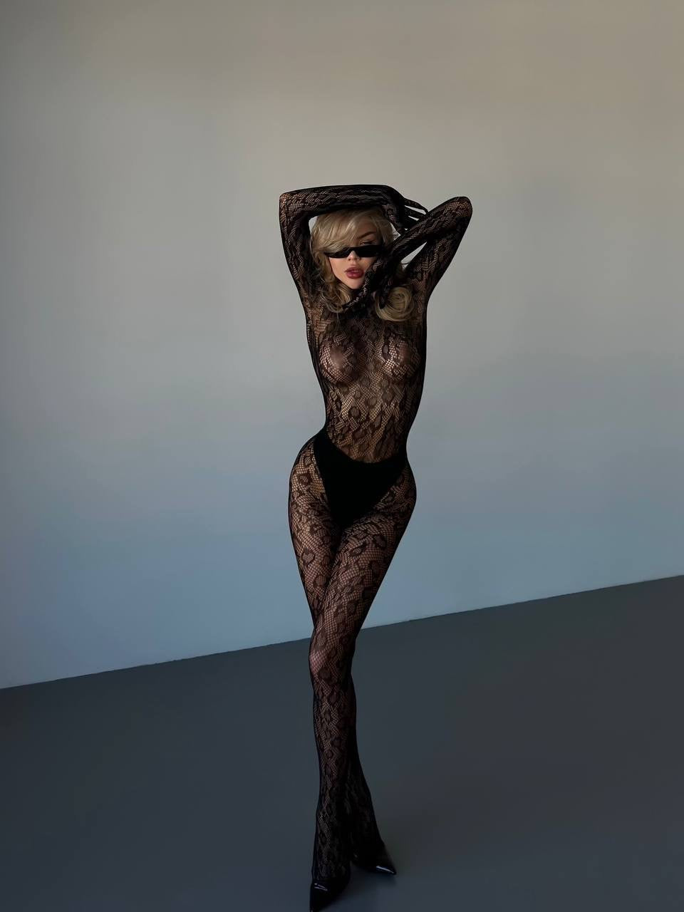 Noémie™ | Transparante Kanten Bodystocking