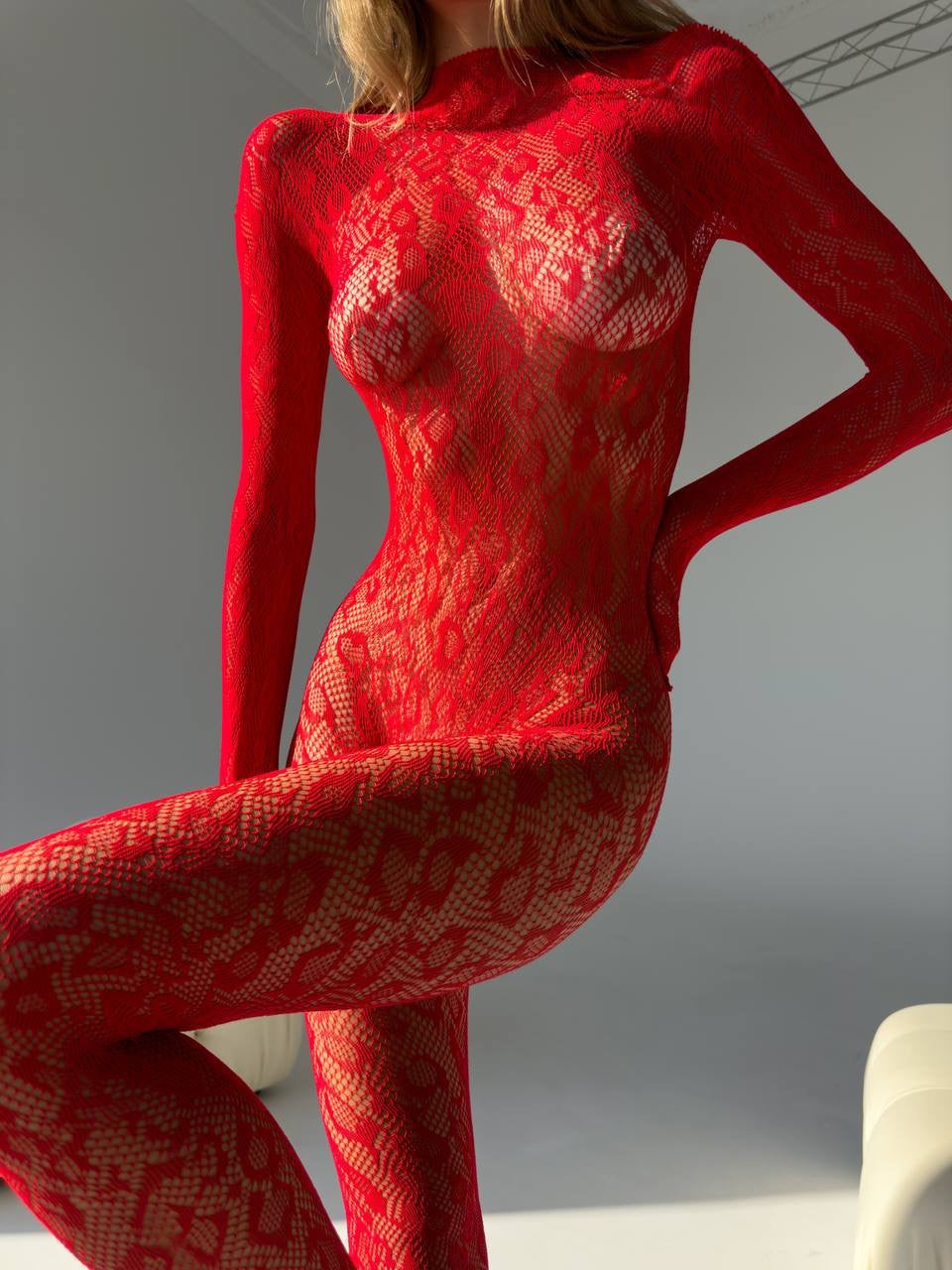Noémie™ | Transparante Kanten Bodystocking