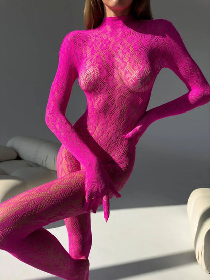 Noémie™ | Transparante Kanten Bodystocking