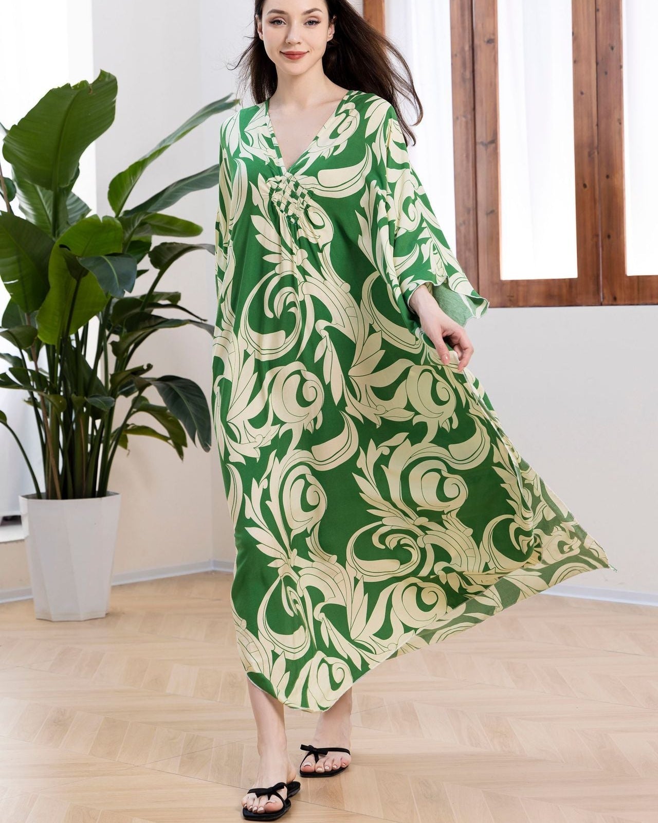 Maya™ | Maxi jurk met V-hals