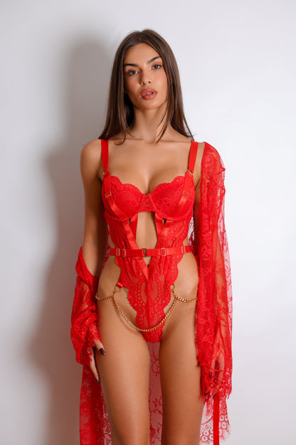 Aurelle™ | Luxe Bodysuit met Kettingdetails