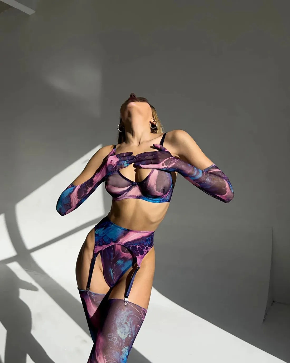 Amanda™ | Complete 5-delige Tie-Dye Lingerieset