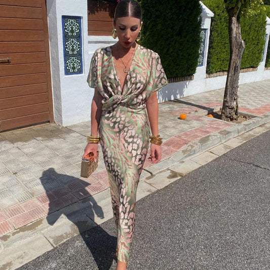 NOËLLE™ | Luxe Zijdezachte Maxi-jurk