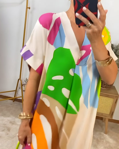 Sarah™ | Zomerse Jurk met Bladprint
