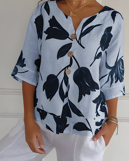 NOËLLE™ | Voorjaarsblouse met V-hals