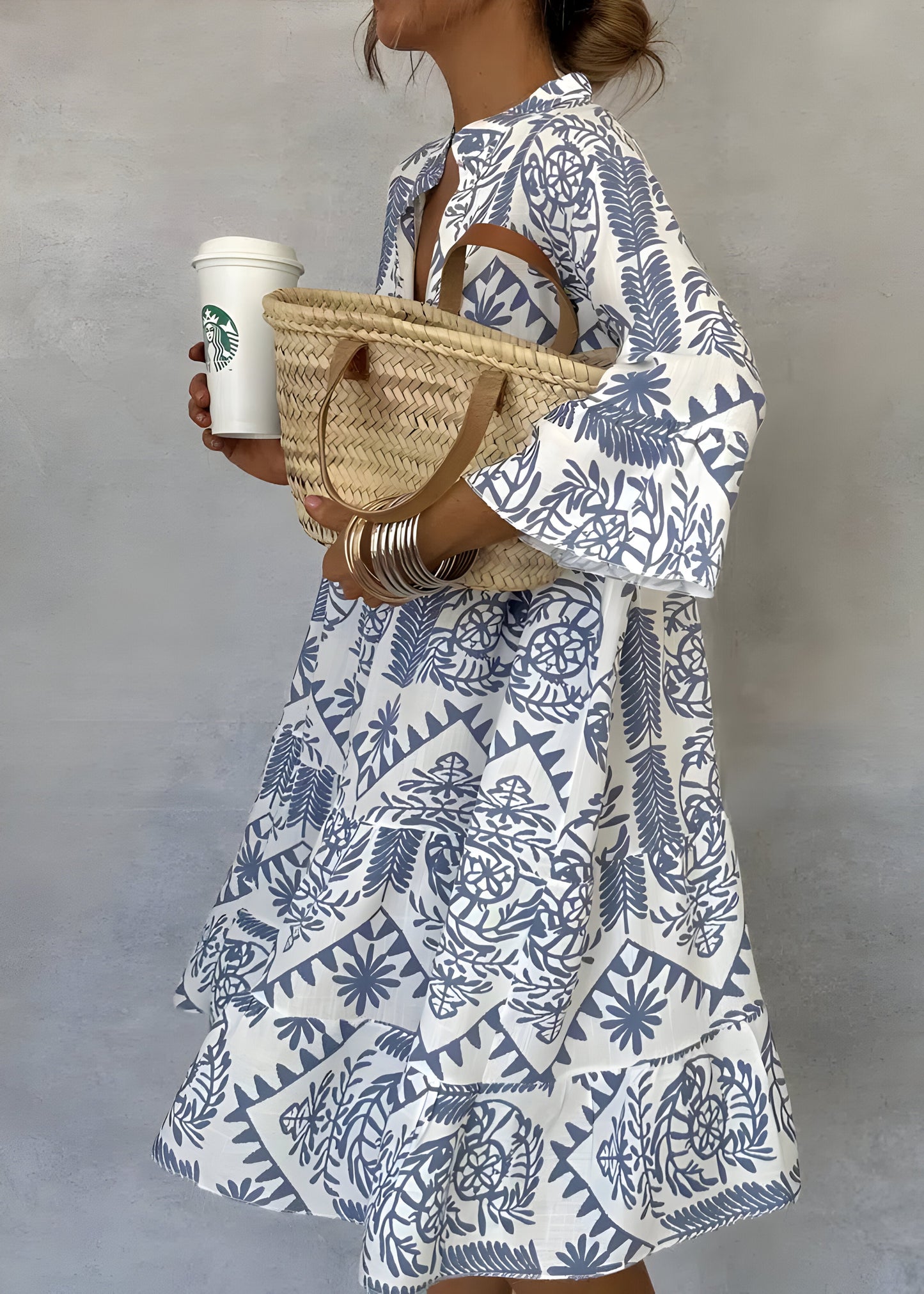Idalina™ | Modieuze Jurk met Print