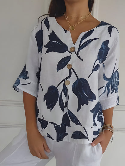 NOËLLE™ | Voorjaarsblouse met V-hals