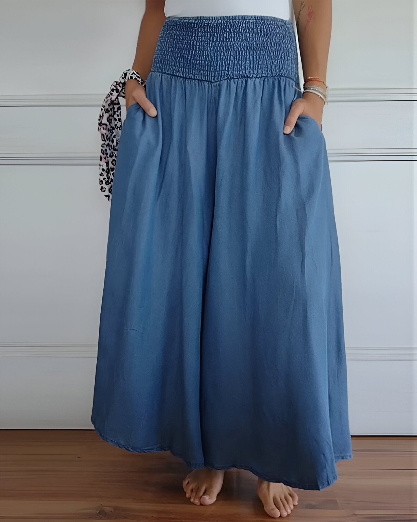 Amalia™ | Broek met Elastische Tailleband
