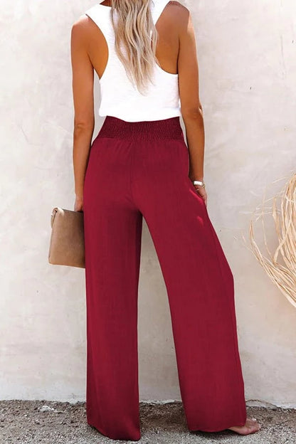 NOËLLE™ | Linnen Broek met hoge Taille