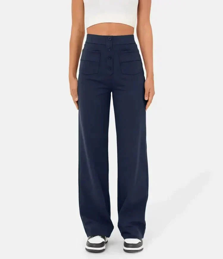 NOËLLE™ | Elastische Broek met hoge Taille