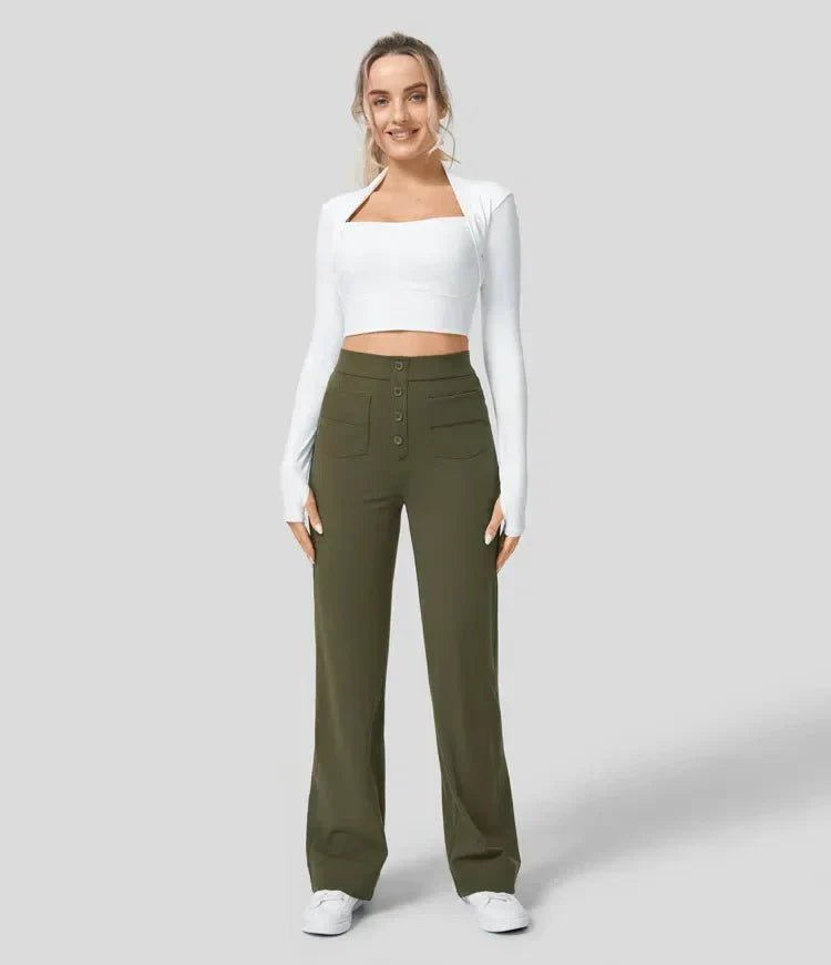 NOËLLE™ | Elastische Broek met hoge Taille