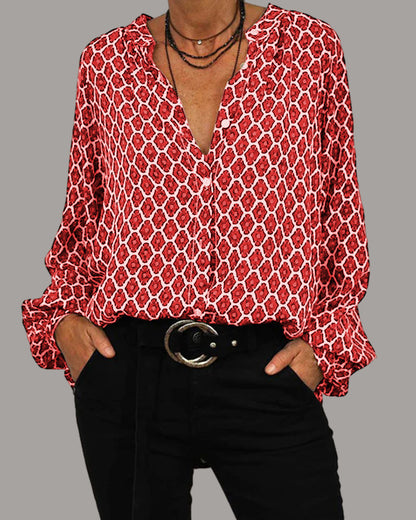 Elvira™ | Elegante Blouse met V-Hals