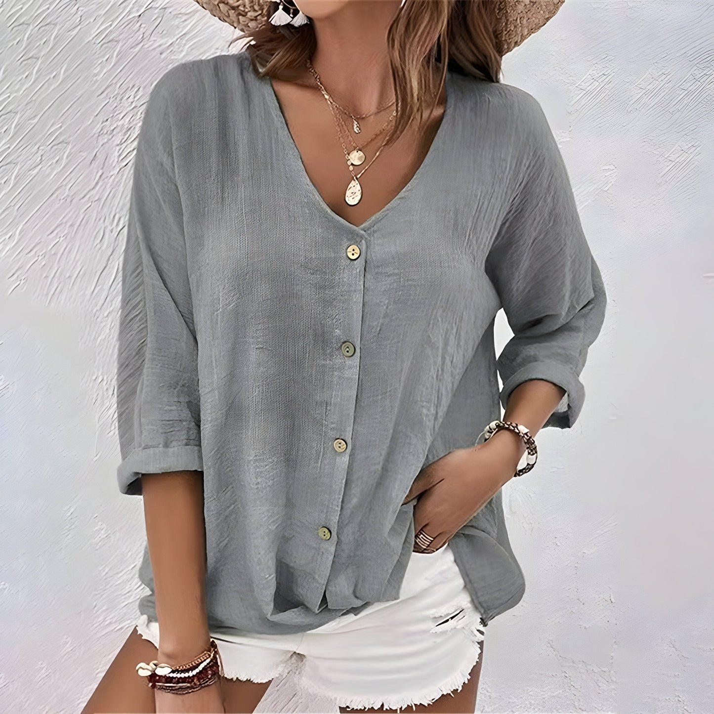 Eva™ | Zomer T-shirt met V-hals