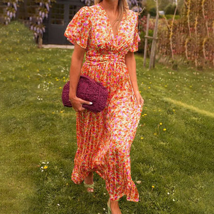 NOËLLE™ | Jurk met V-hals en Print